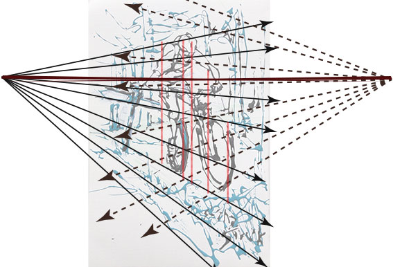bike drawn over two point perspective grid