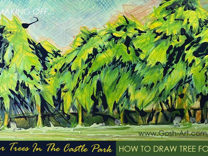 How To Draw Tree Foliage With Coloured&nbsp;Pencils
